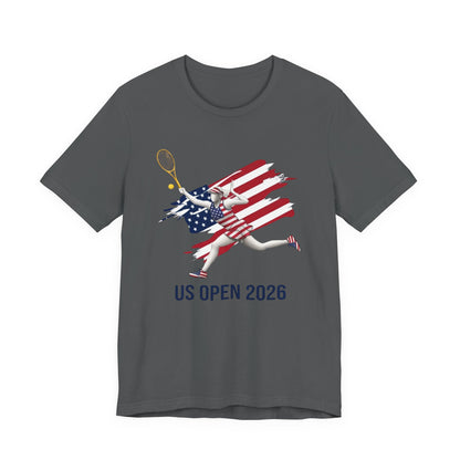 US Open 2026 Tennis Tee — American Flag Tennis Player Graphic T-Shirt