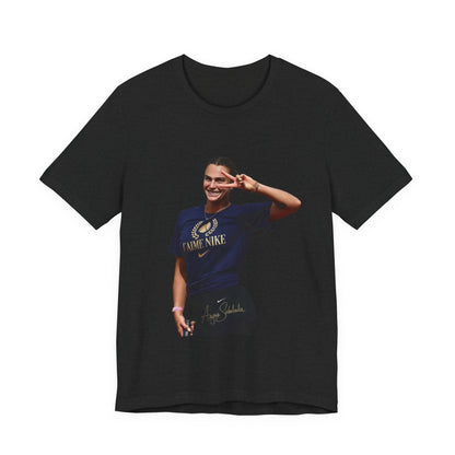 Aryna Sabalenka T-Shirt —Graphic Tee with Smiling Player Photo